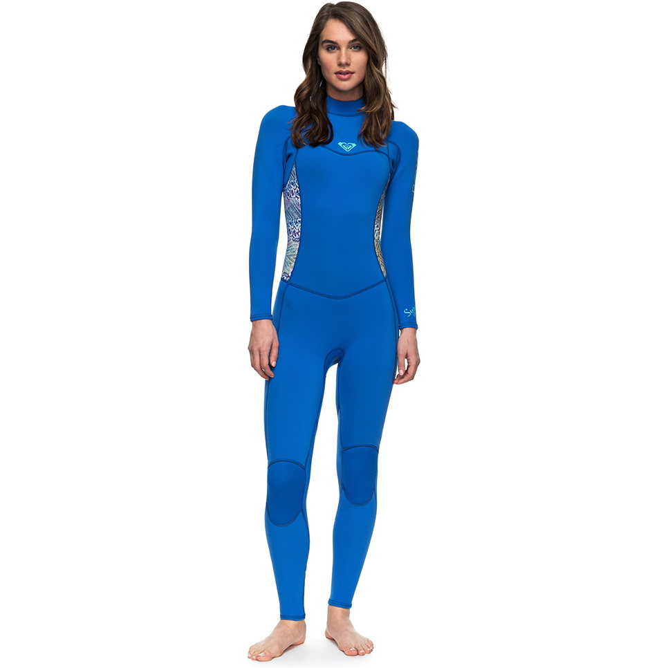 Roxy Womens Syncro Series 3/2mm Flatlock Back Zip Wetsuit SEA BLUE ERJW103023